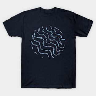 Swirl Blues Abstract T-Shirt